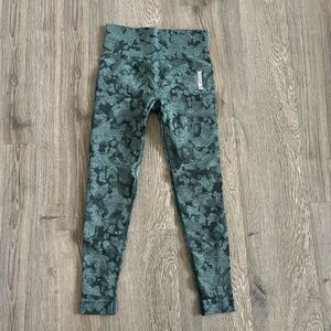 Gymshark Adapt Seamless Green Camo Leggings Gym Yoga Sports Size Small